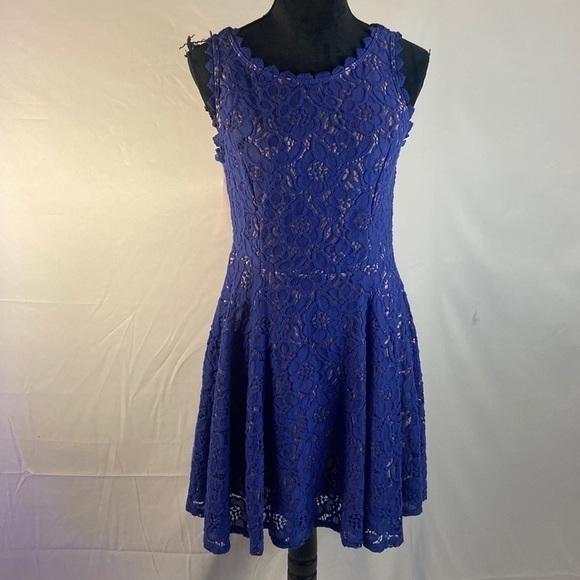 City Studio Lace Fit & Flare Dress - Picture 2 of 8